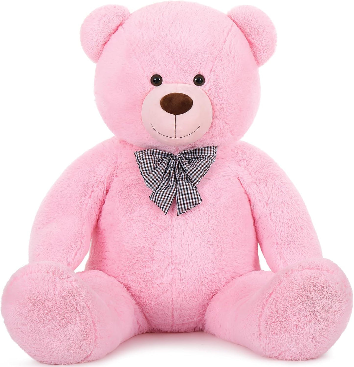 MaoGoLan Oso de peluche gigante rosa de 5 pies, suave cara sonrient...