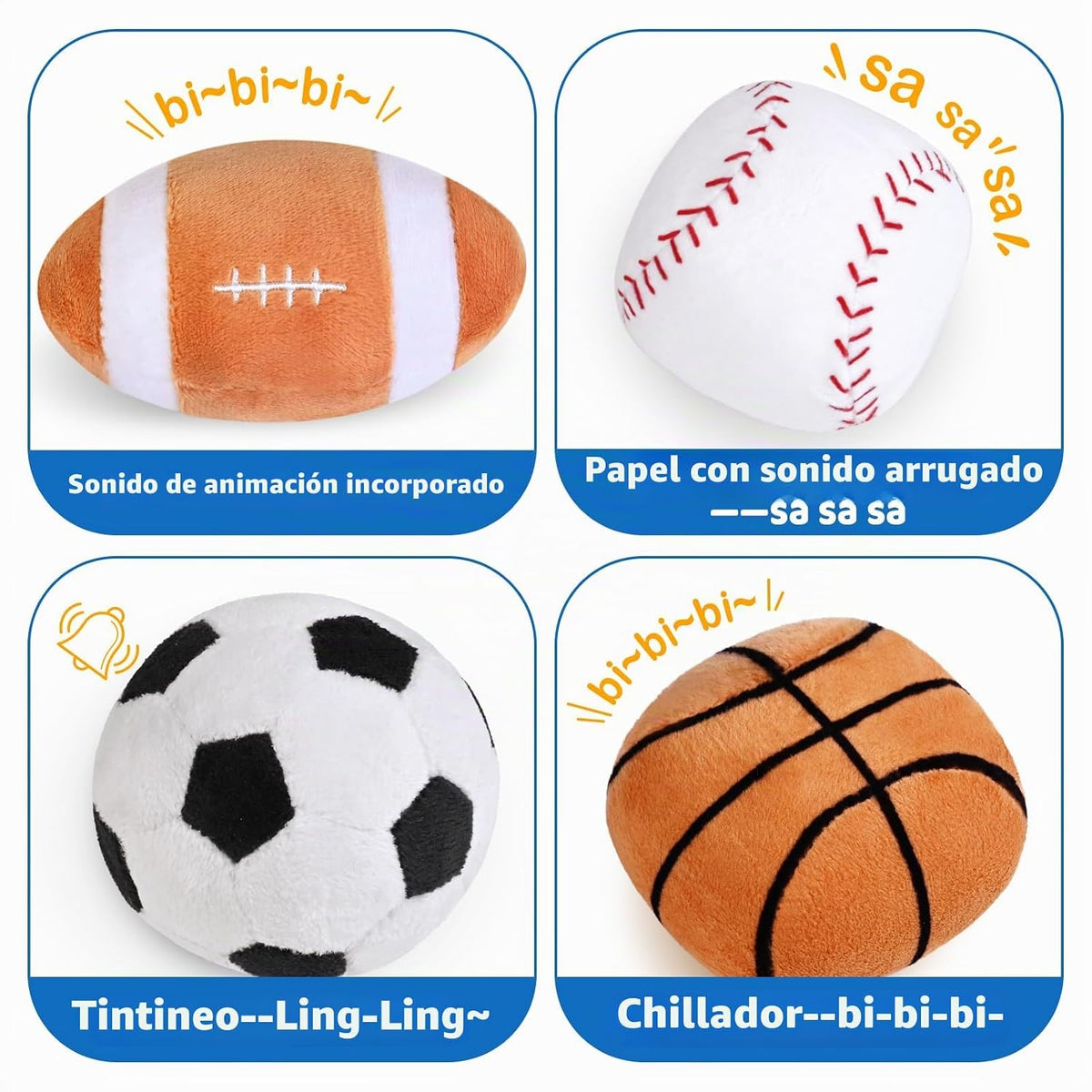My First Sports Bag Baby Toys Juego de pelotas sensoriales de felpa...