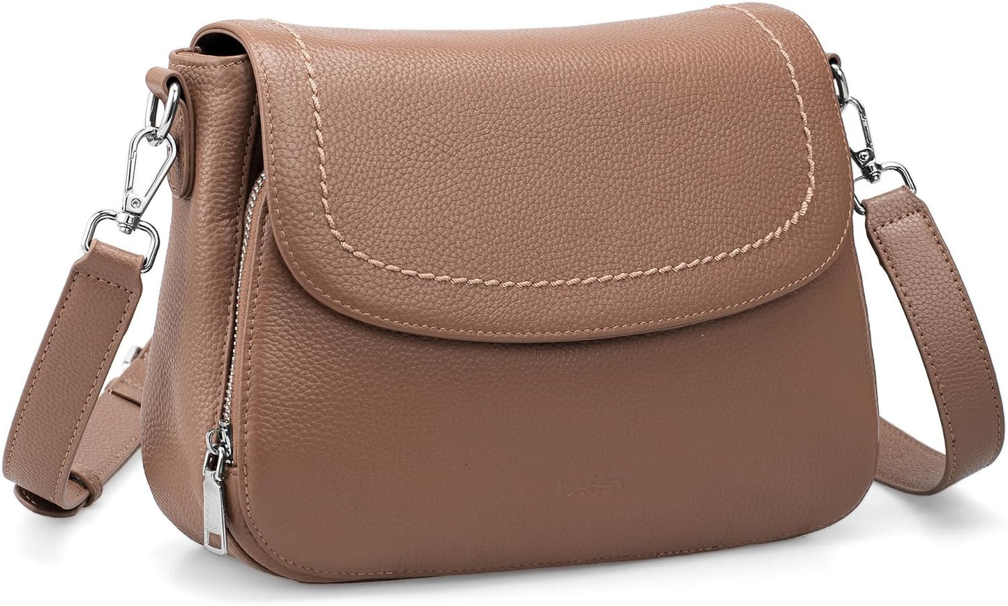 befen Bolsos cruzados de cuero genuino para mujer con cartera RFID...