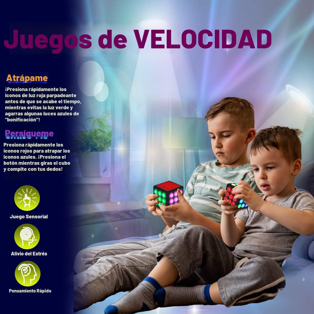 PlayRoute Cubo electrónico de juego de memoria y cerebro \u2013 Div...