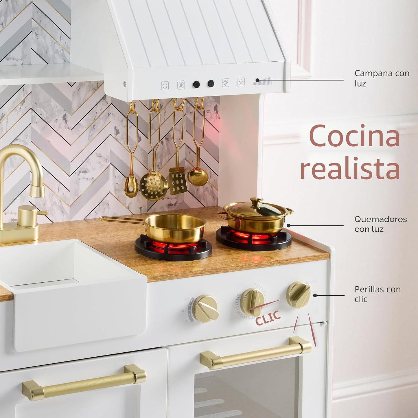 Best Choice Products - Juego de cocina de simulación para niños, ju...