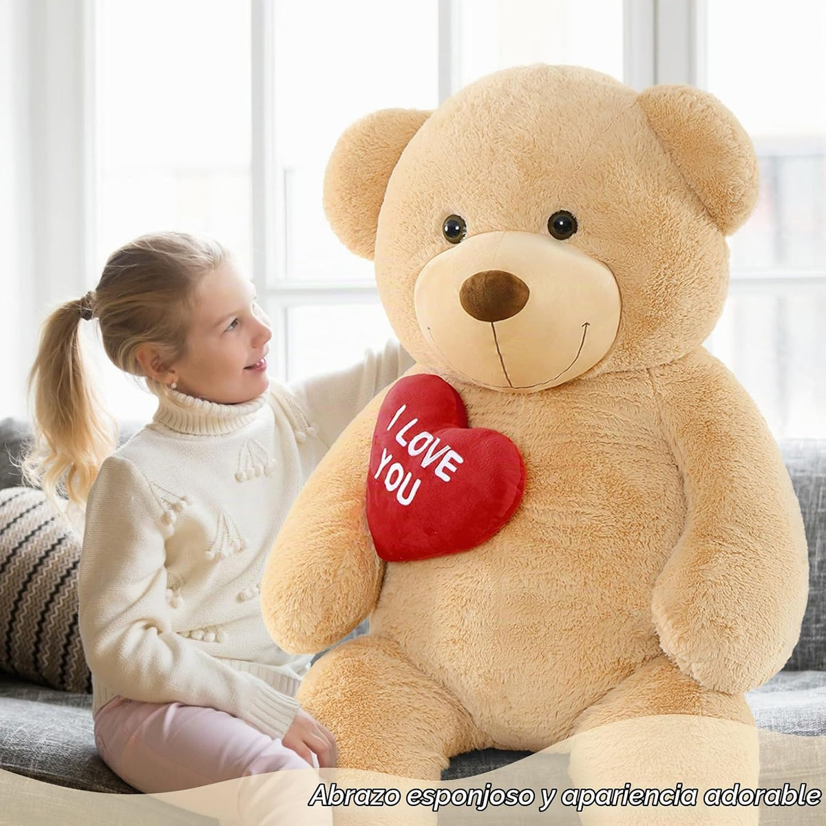 BENINY Oso de Peluche Gigante de 5 Pies, Oso de Peluche Grande con...