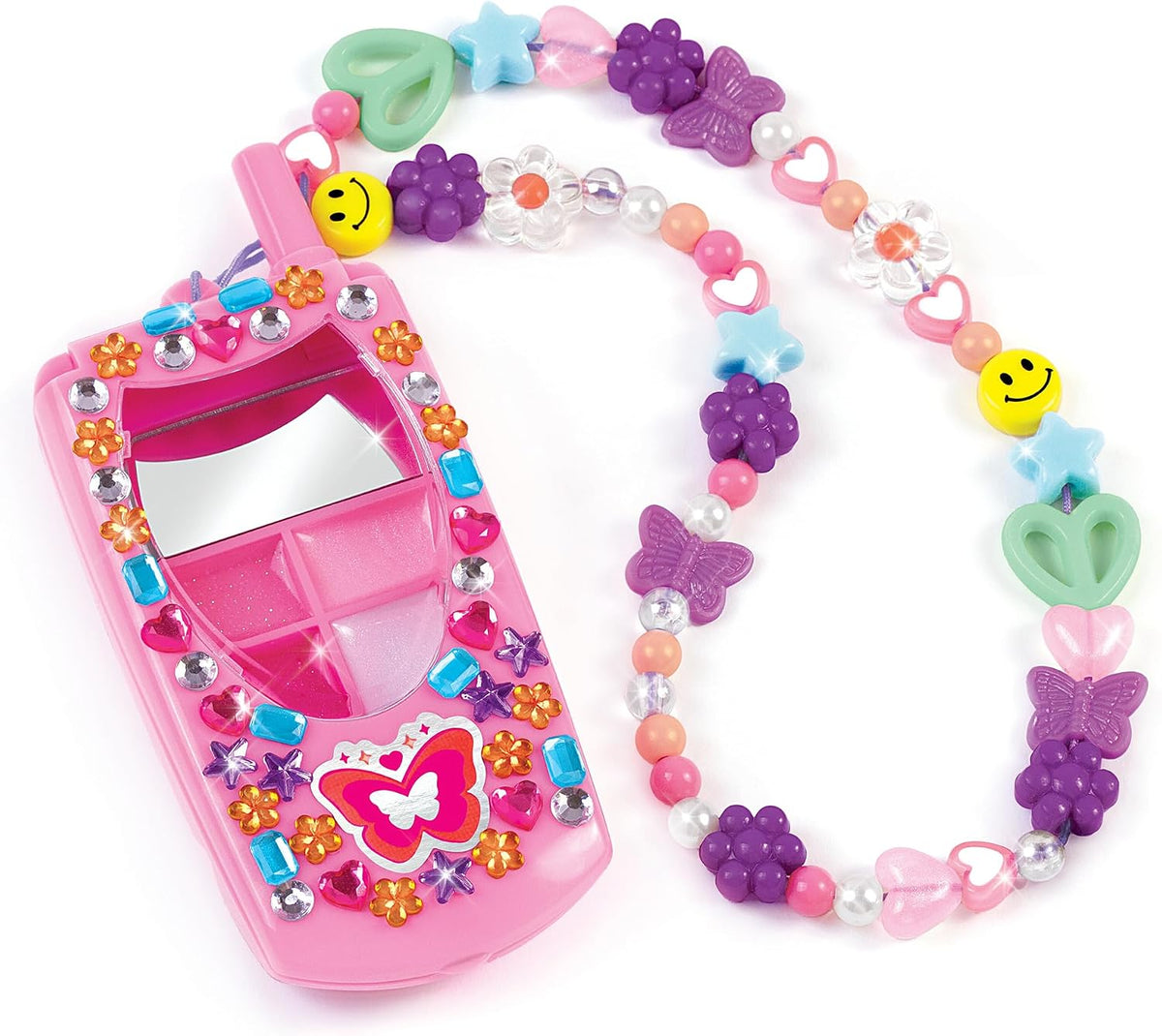 3C4G Make It Real Flip Phone - Juego de brillo de labios y cordón p...