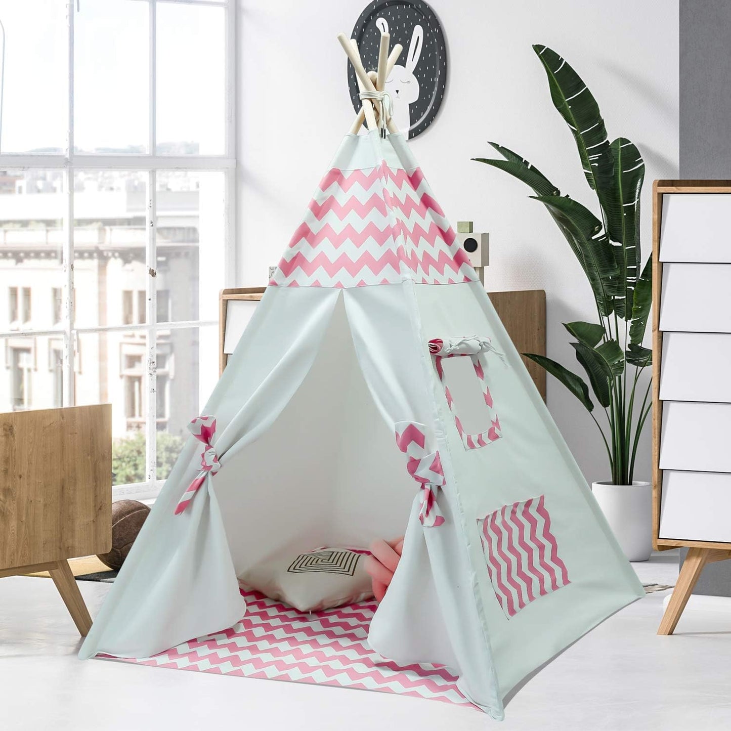 Tienda de campaña tipi para niñas y niños, camiseta para jugar en i...