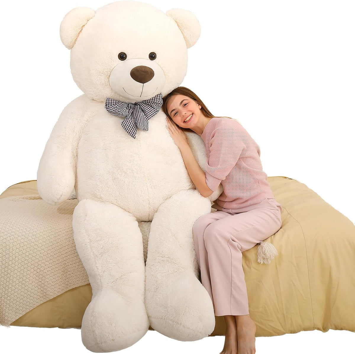 MaoGoLan Oso de peluche gigante blanco animal de peluche de 6 pies,...