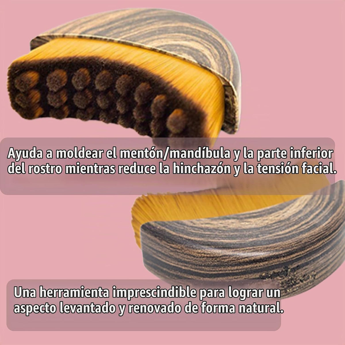 Cepillo linfático de contorno facial, masajeador de drenaje linfáti...