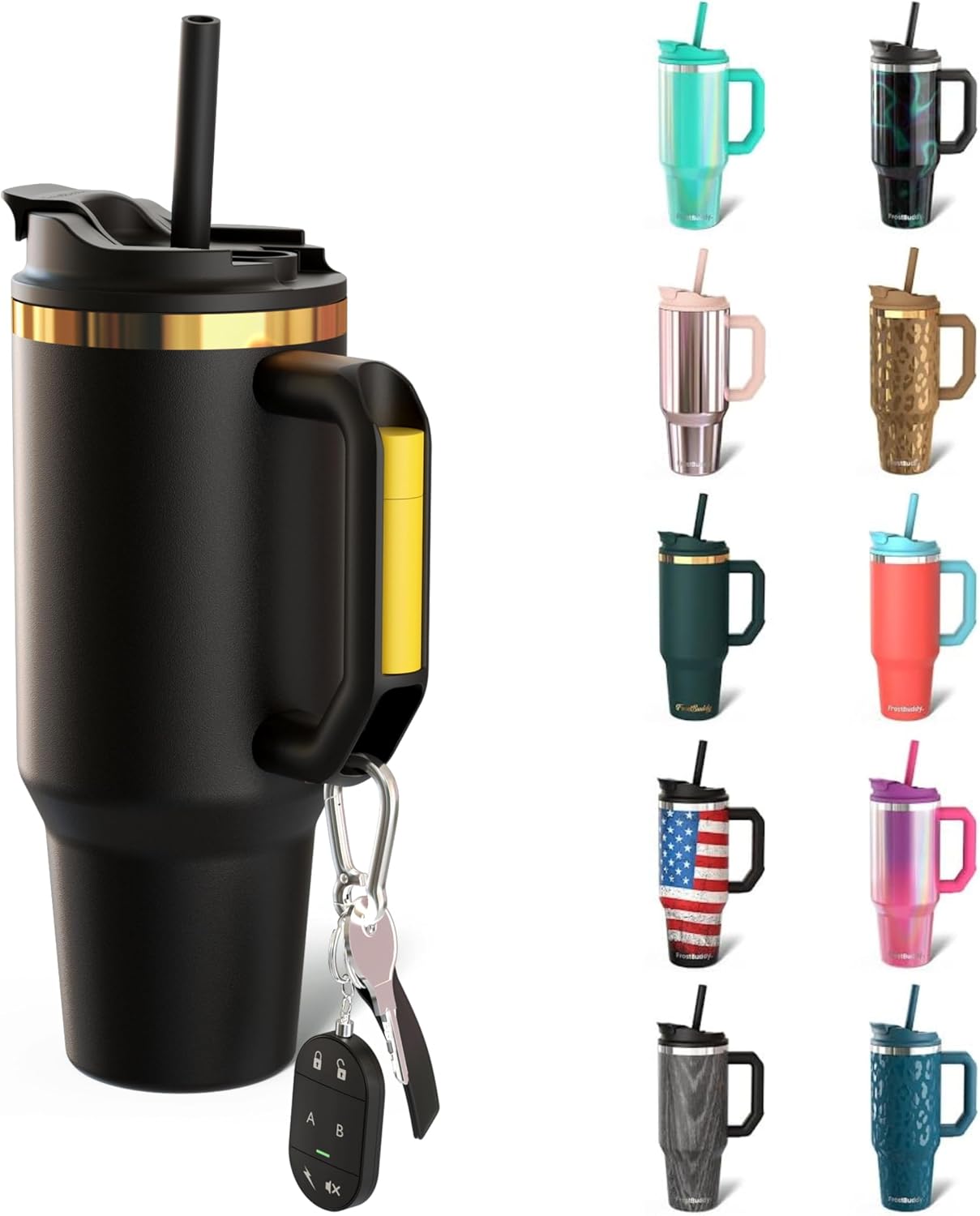 Frost Buddy Thicc Buddy - Vaso de acero inoxidable de 40 onzas con...
