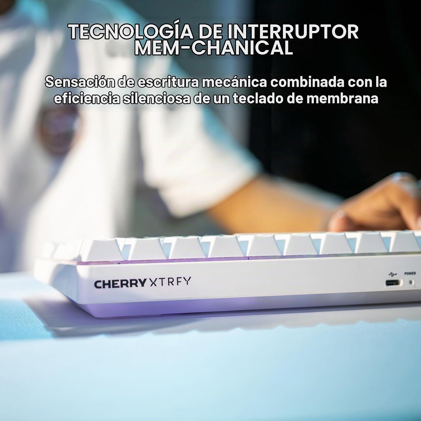 CHERRY XTRFY K33 - Teclado compacto inalámbrico, 75% Mem-chanical p...
