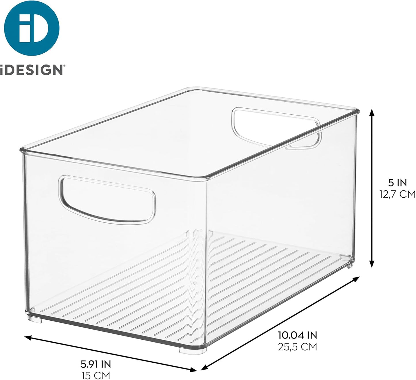 iDesign - Contenedor de plástico transparente apilable - Organizado...