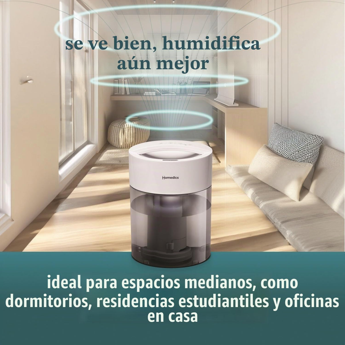 Homedics Humidificadores de niebla fría para dormitorio, hogar, gua...