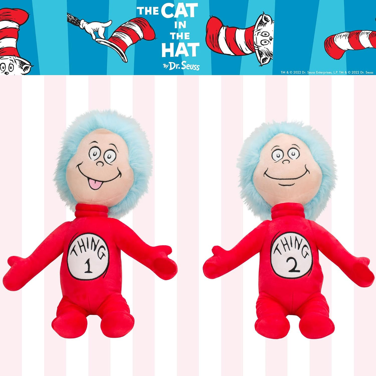 Dr. Seuss Cat in The Hat Thing 1 and Thing 2 Cuddle Pillow Buddy, p...