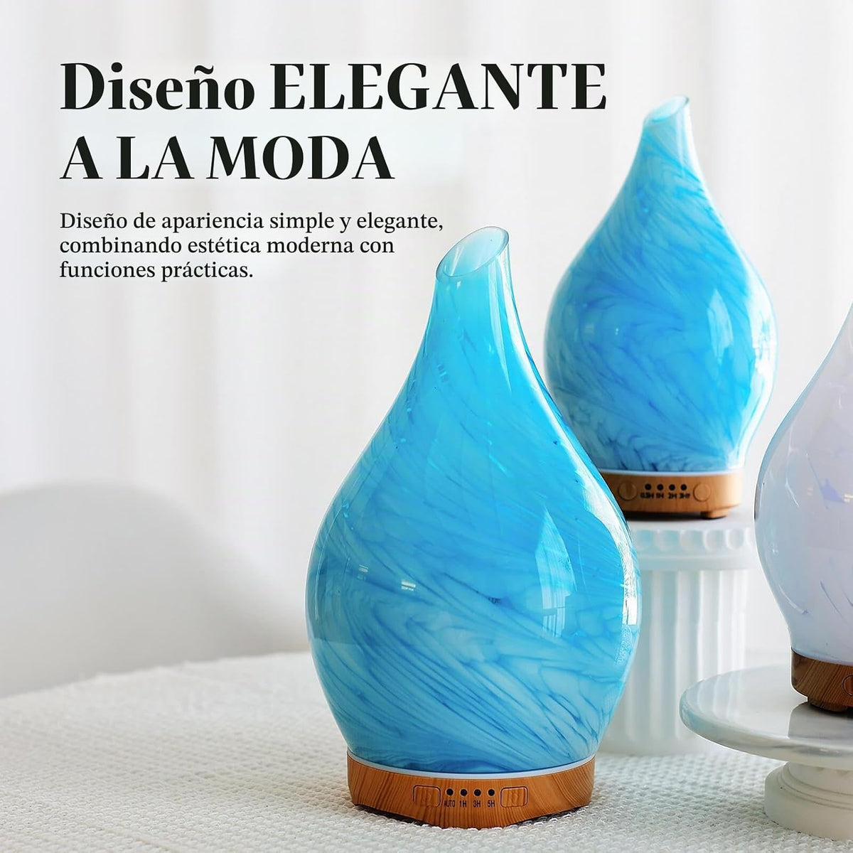 Porseme Difusor de aceite esencial de 9.5 fl oz, difusor de aire de...