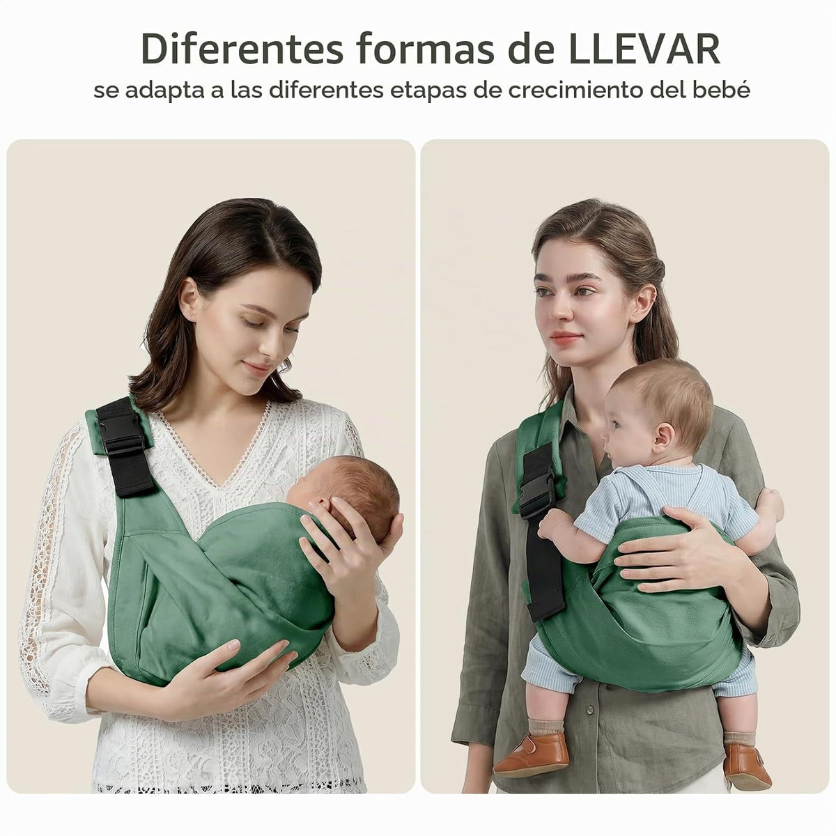 MISSWISDOM Cabestrillo Portabebés, Canguro Portabebés para Niños Pe...