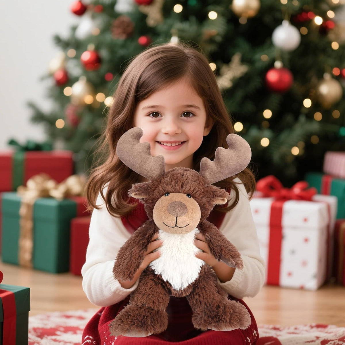 SuzziPals Alce de Peluche Calentable y Enfriable, Almohadillas de C...