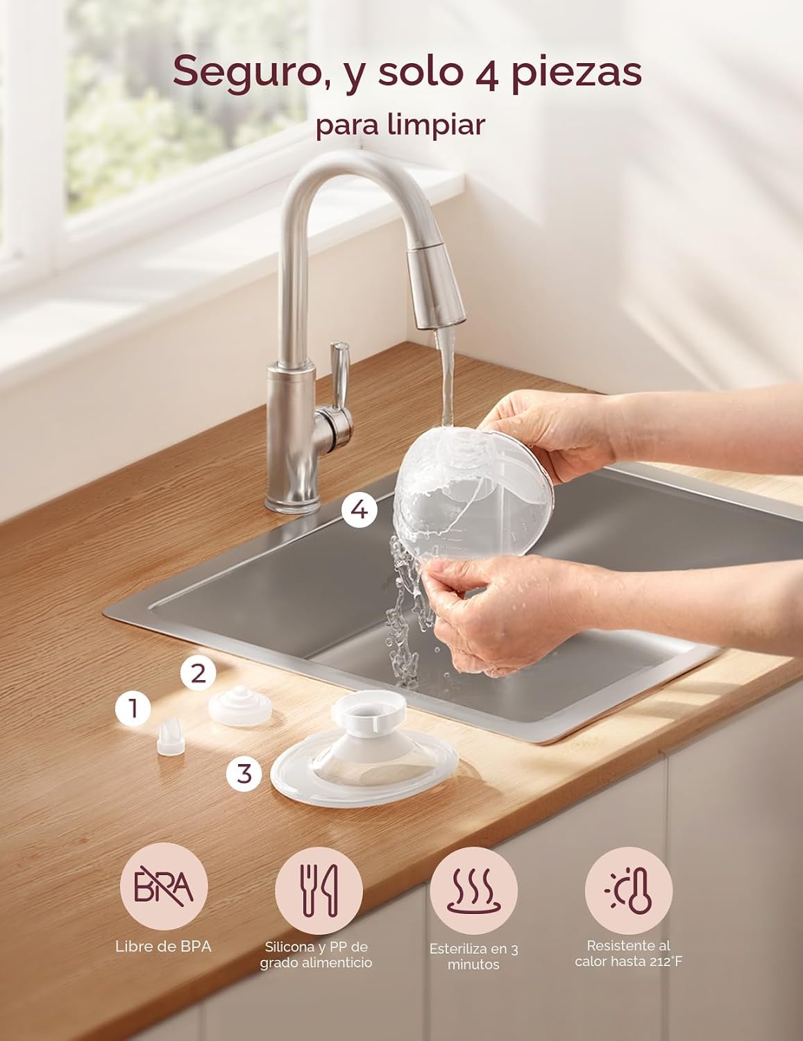 Momcozy Extractor de leche portátil controlado por aplicación intel...