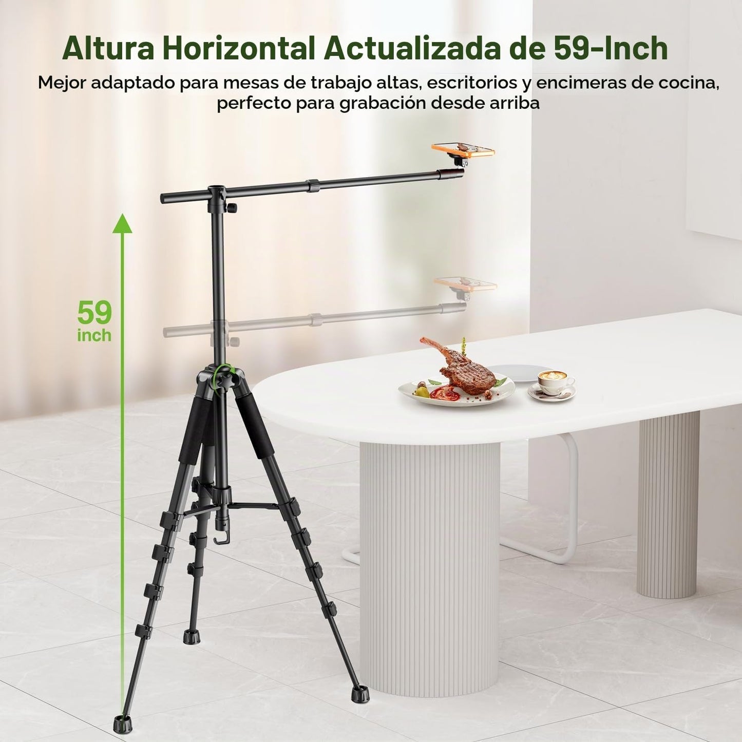 elitehood Trípode magnético para iPhone con brazo extensible de 25...
