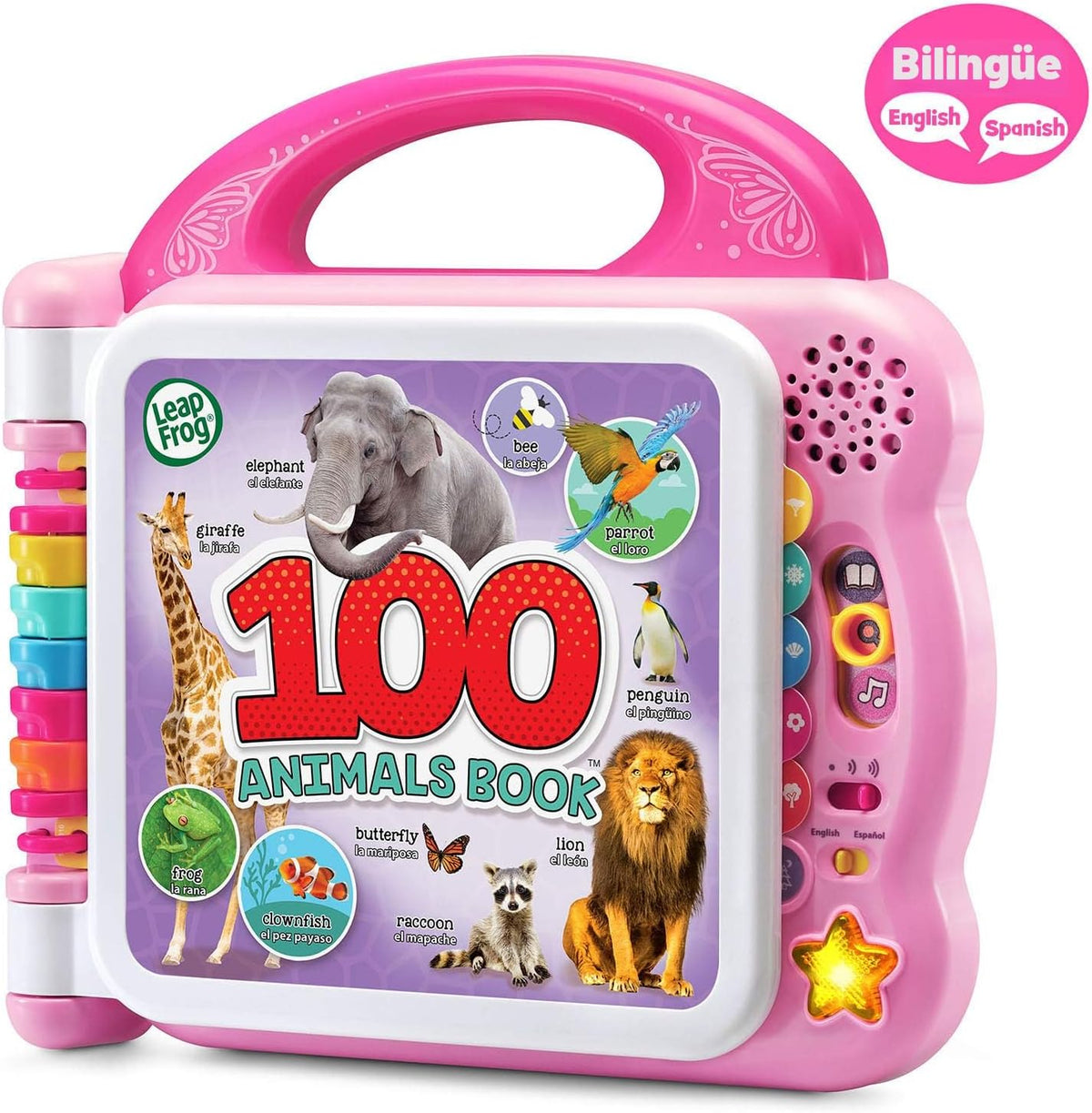 LeapFrog - Libro de 100 animales (Empaque libre de frustración), Rosa