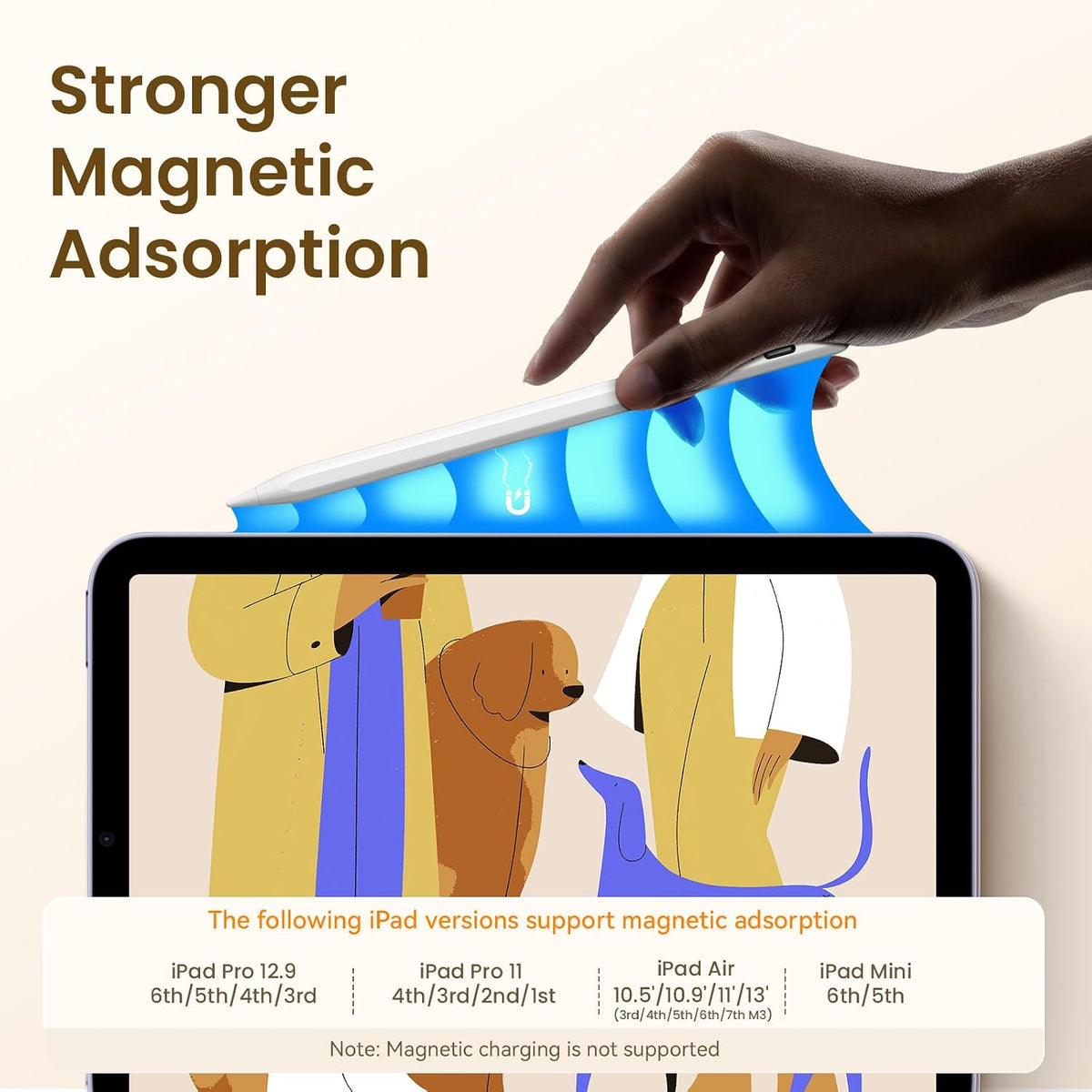 Hastraith Lápiz capacitivo para iPad (2018-2025) - Carga rápida de...