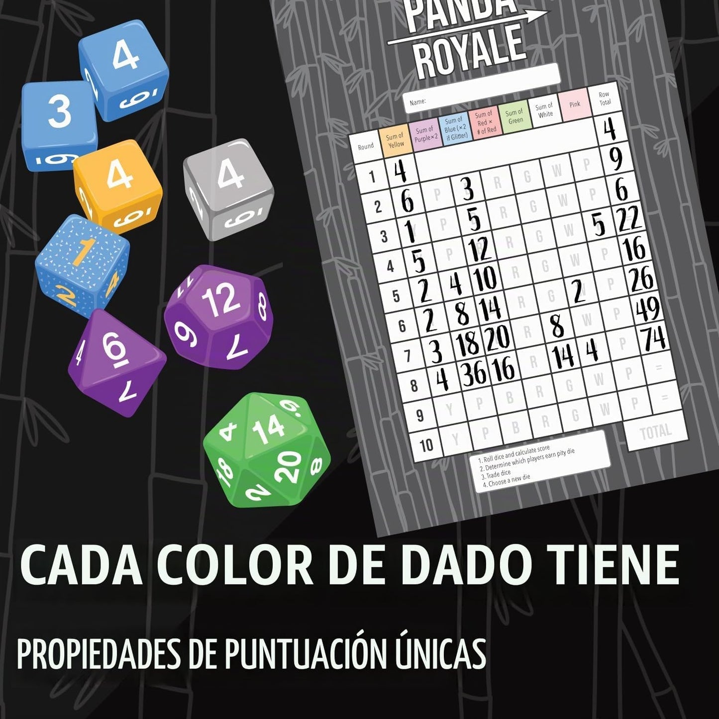 Panda Royale | Un juego de dados enérgico para 10 jugadores | Ideal...