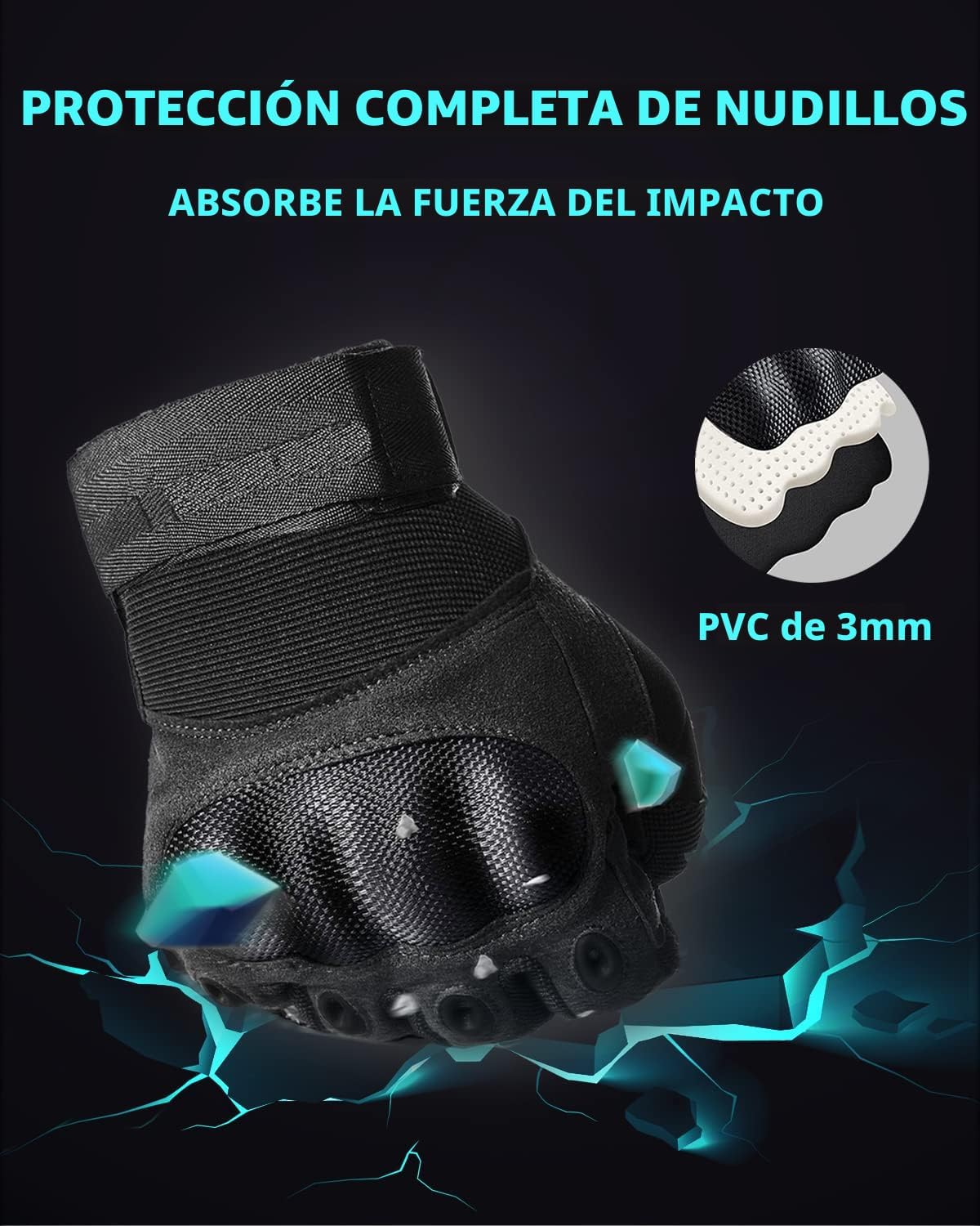 Liovoras Guantes tácticos para hombres, guantes de tiro y motocicle...