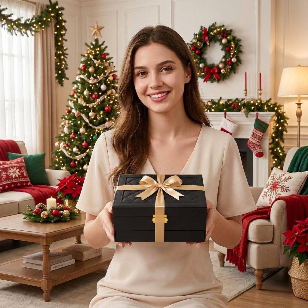 GUOER Caja de Joyas para Mujer Niña Esposa - Grande Organizador de...