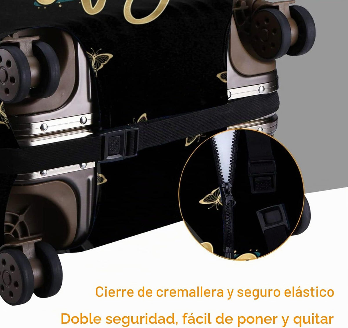 Hepmant Protector de maleta de viaje para mujer afroamericana, elás...