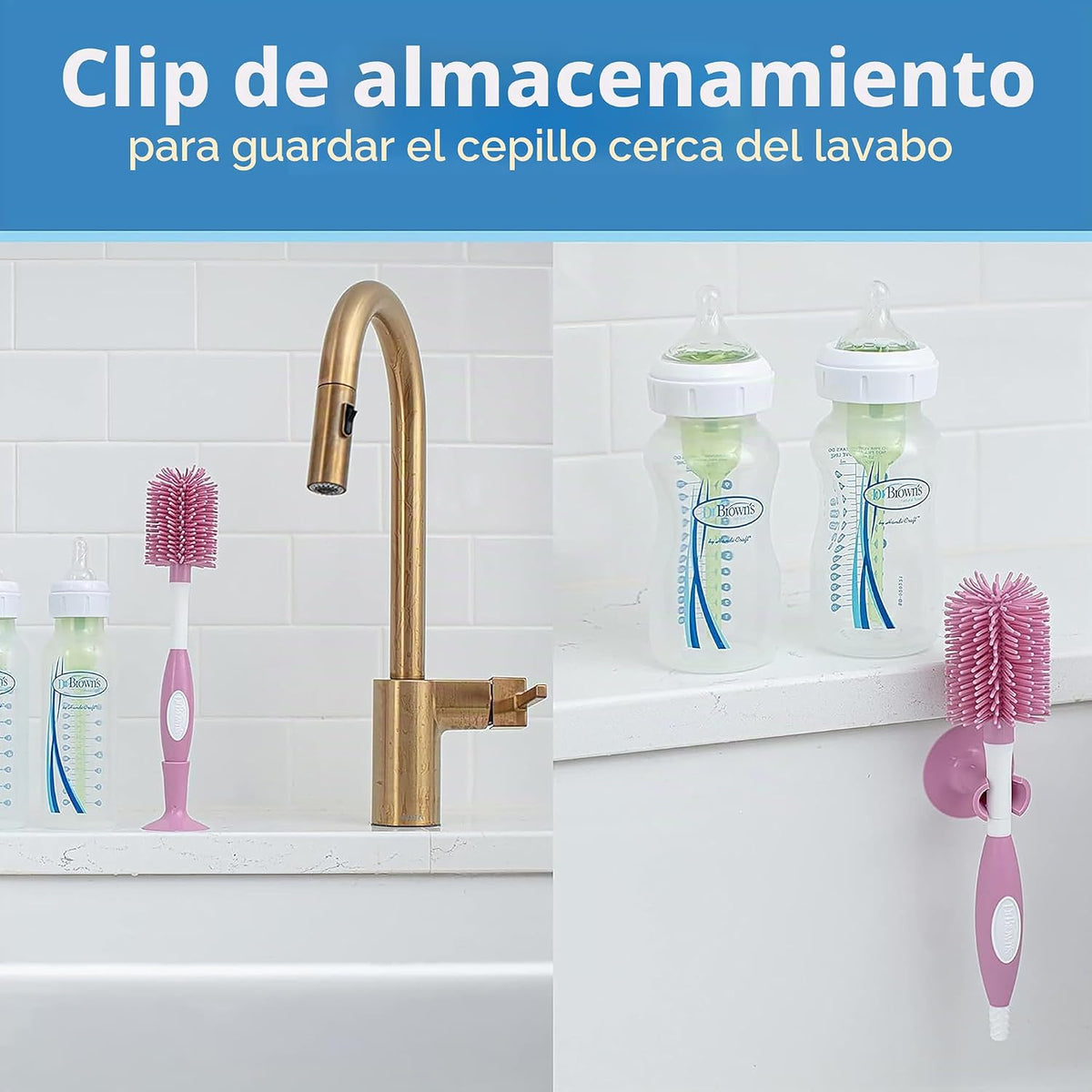 Dr. Brown's Soft Touch - Cepillo limpiador de pezones para bibe...