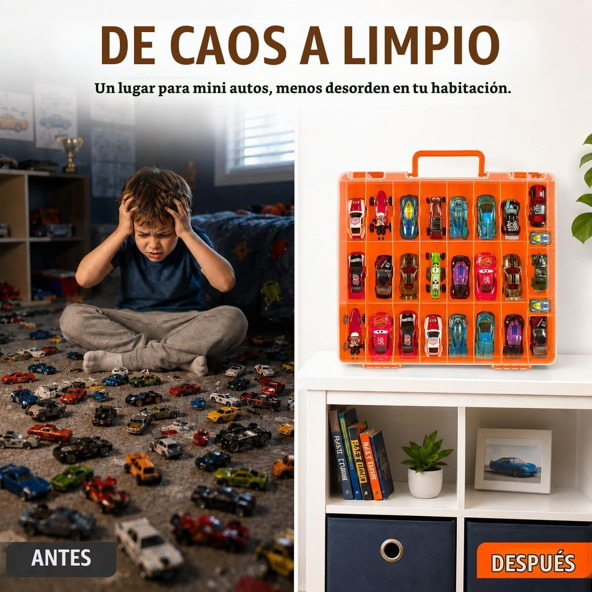 Estuche organizador de almacenamiento de juguetes compatible con au...