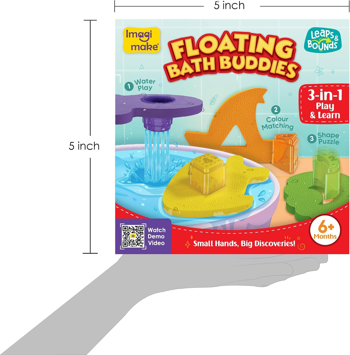 Imagimake Floating Bath Buddies | Juguetes de baño Leaps &amp; Boun...