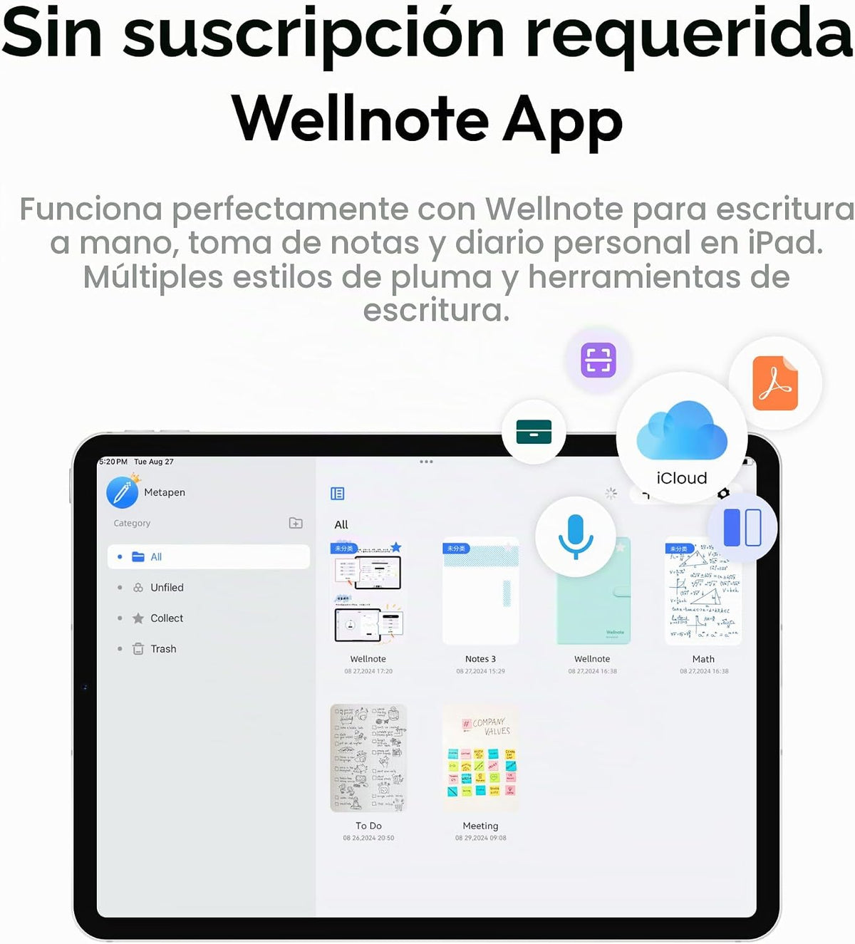 Metapen Lápiz A8 para Apple iPad 2018-2025, (carga 2 veces más rápi...