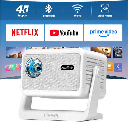 [Ahora con Netflix y 3500ANSI] Proyector inteligente 4K con WiFi y...
