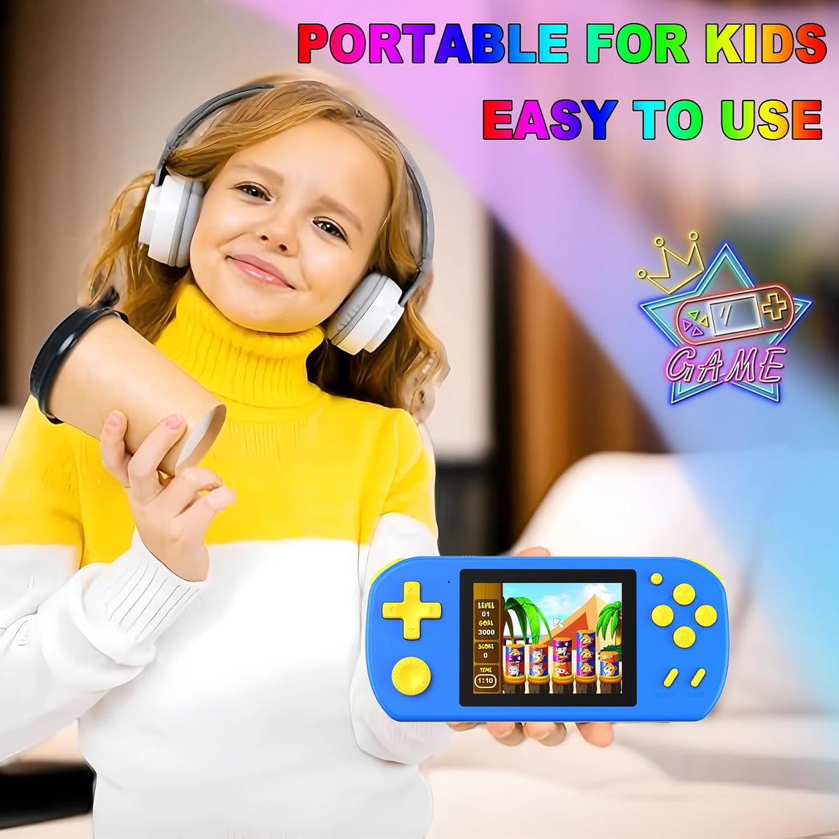 Juegos de mano para niños precargados 218 videojuegos, mini juguete...