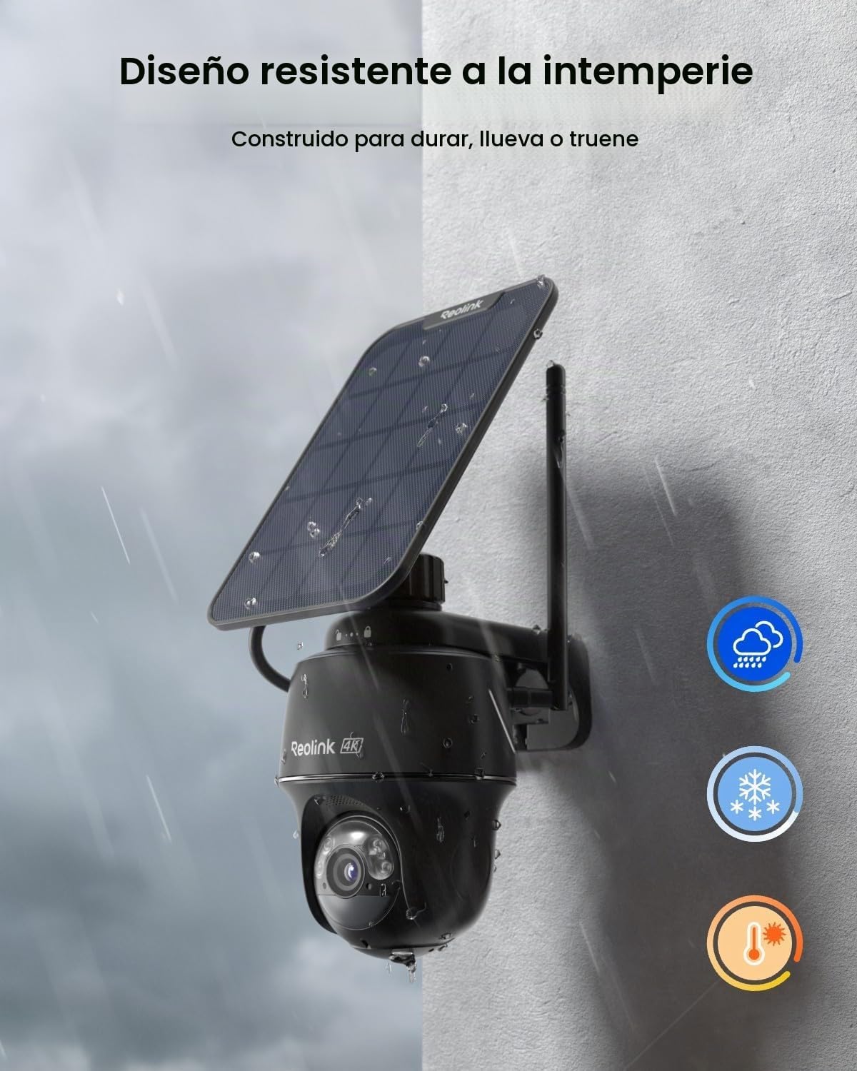 REOLINK Argus PT Ultra First 4K Cámaras de seguridad solar inalámbr...