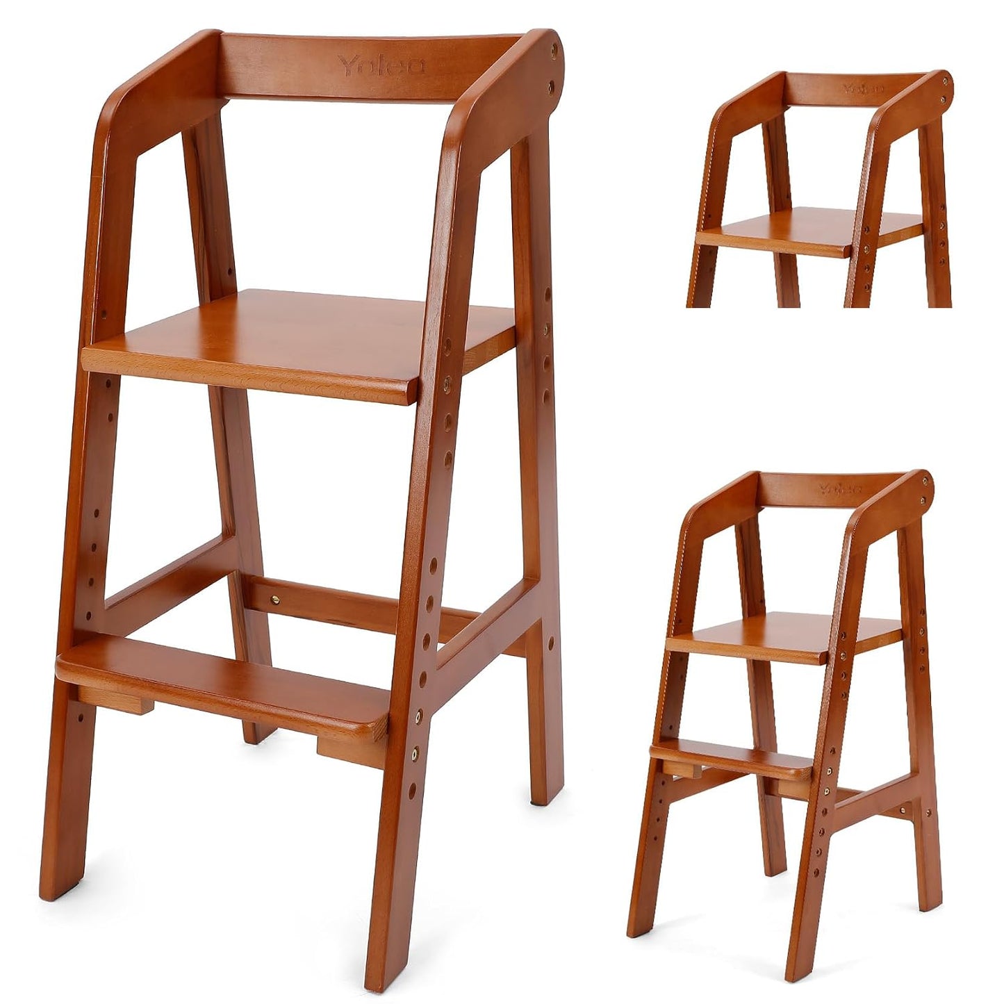 YOLEO Silla Alta de Madera para Niños de Pequeña Edad a Adolescente...