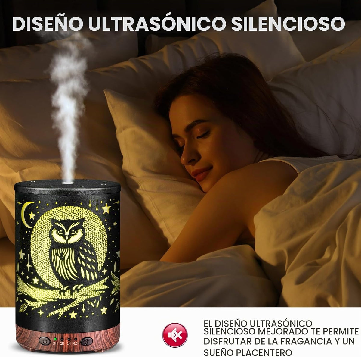 JOYOLO Difusor de aceite esencial de metal para aromaterapia, difus...