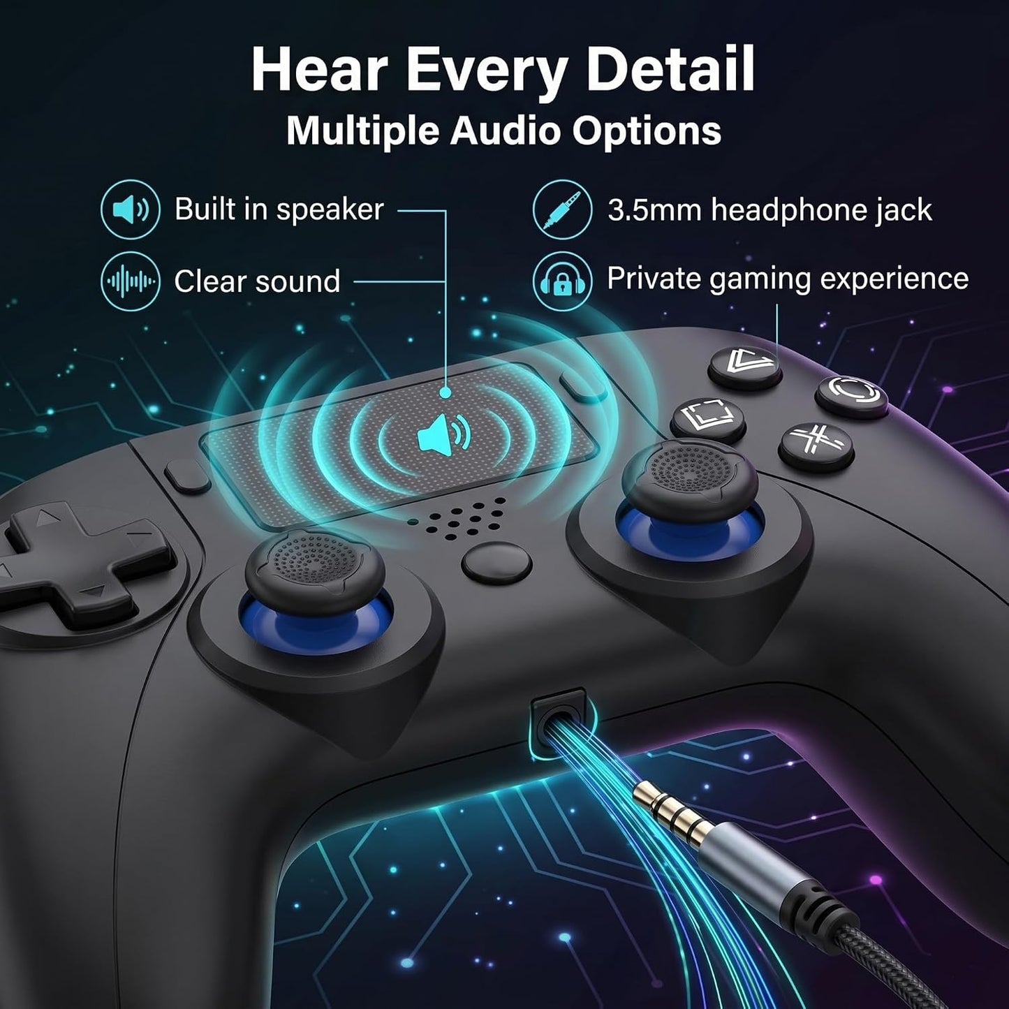 XENTRO Mando Inalámbrico Compatible con PS5, Mando Gaming Bluetooth...