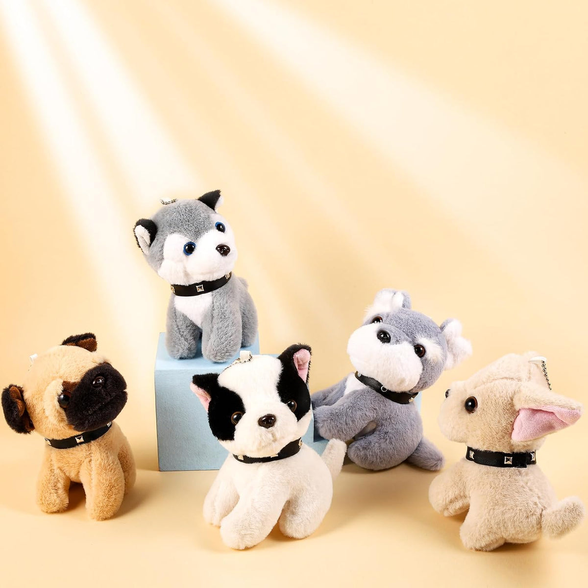 Niceup 10 cachorros de peluche pequeños de 4.5 pulgadas, a granel,...