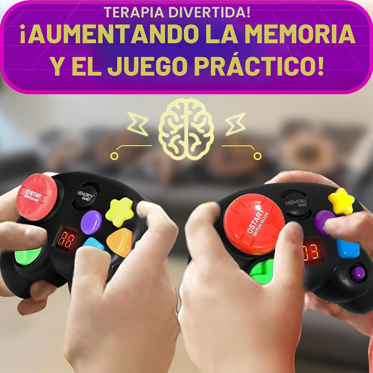 Controlador de juego de memoria portátil iluminado para niños de 4...