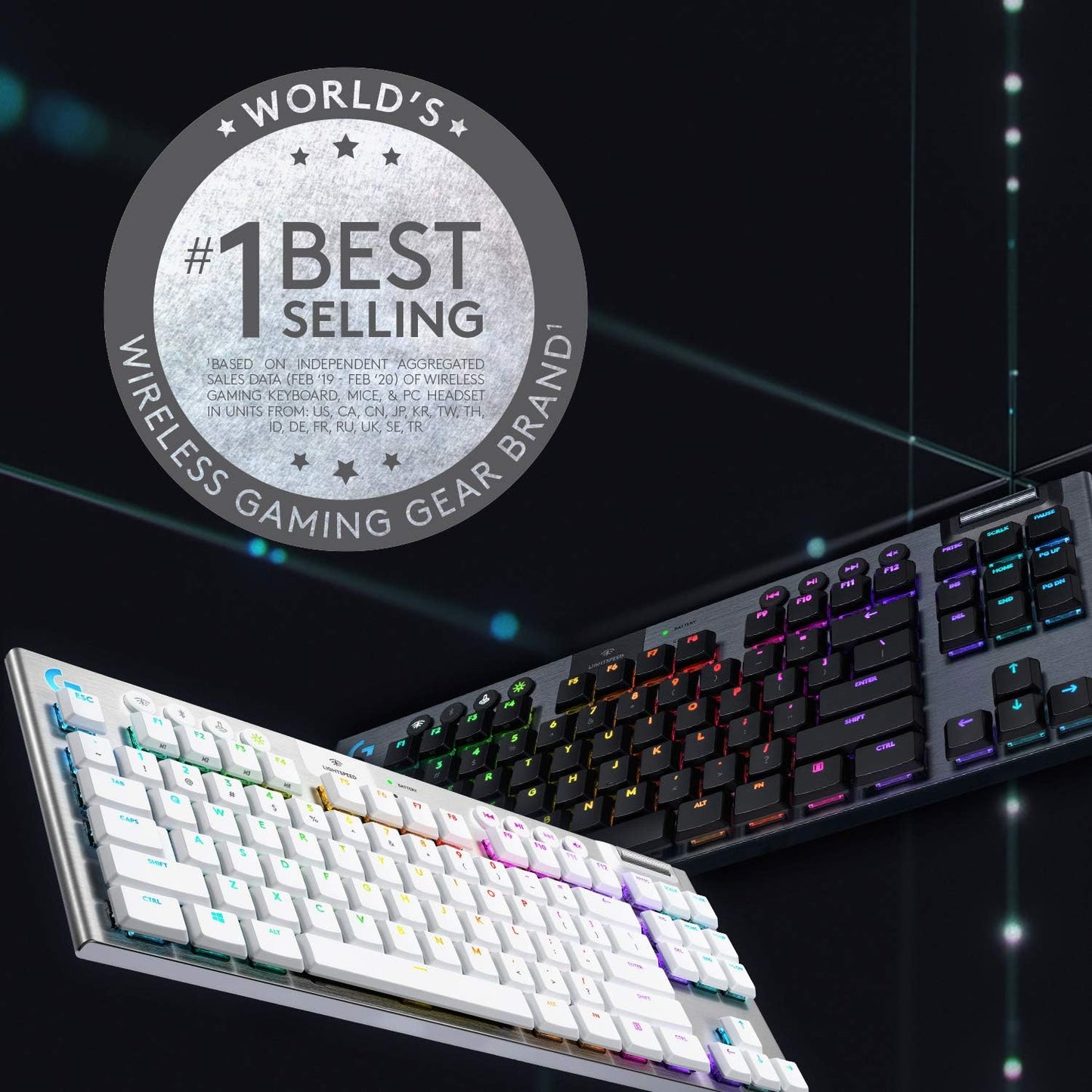 Logitech G915 TKL Tenkeyless Lightspeed Teclado mecánico inalámbric...