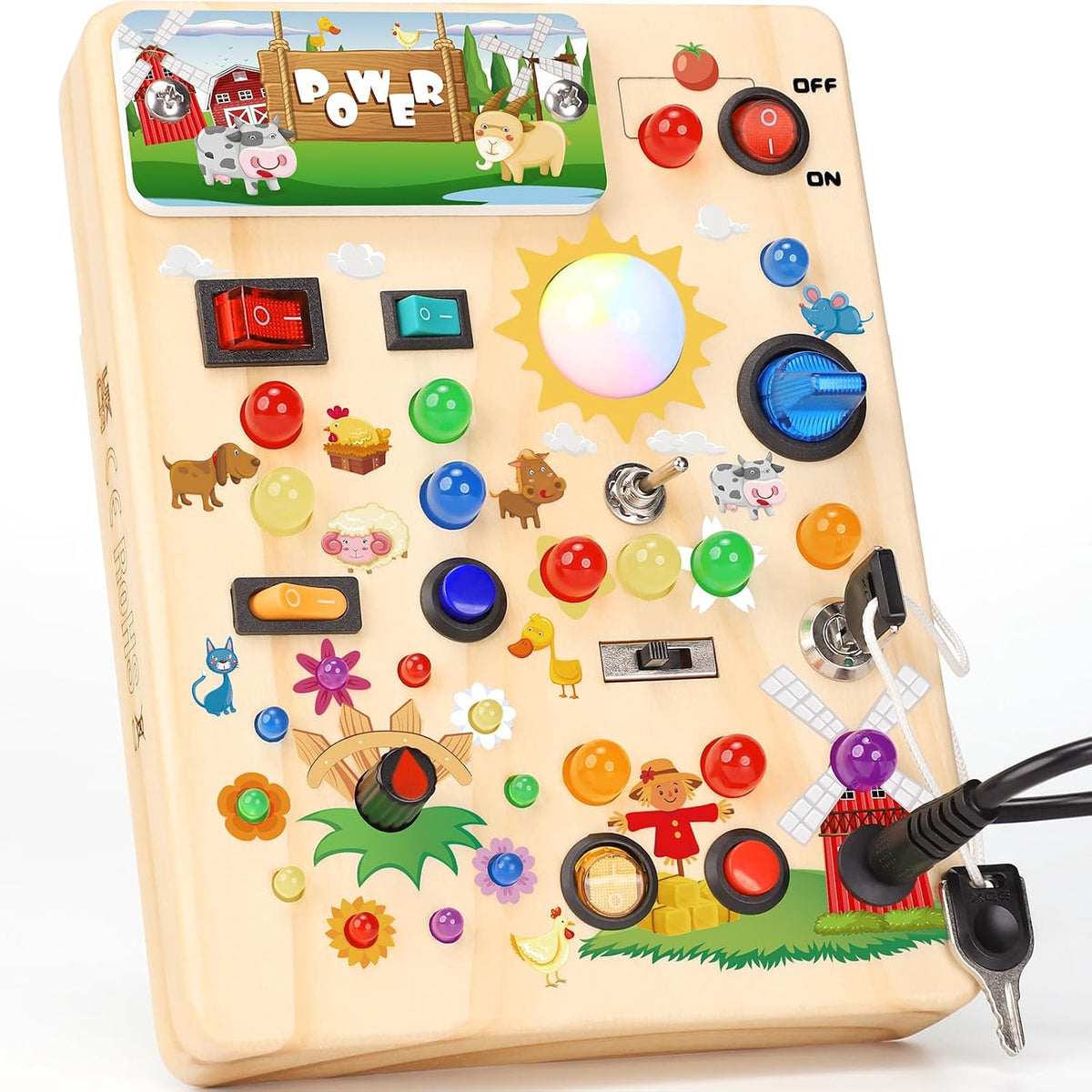 RichBoy Montessori - Tablero de juguete para niños de 1 a 3 años, j...
