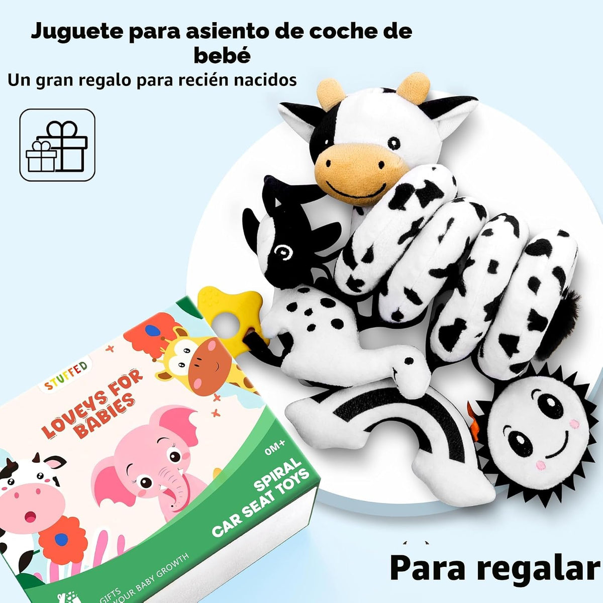 Asiento de coche en espiral para bebés de 0 a 6 meses, asiento de c...