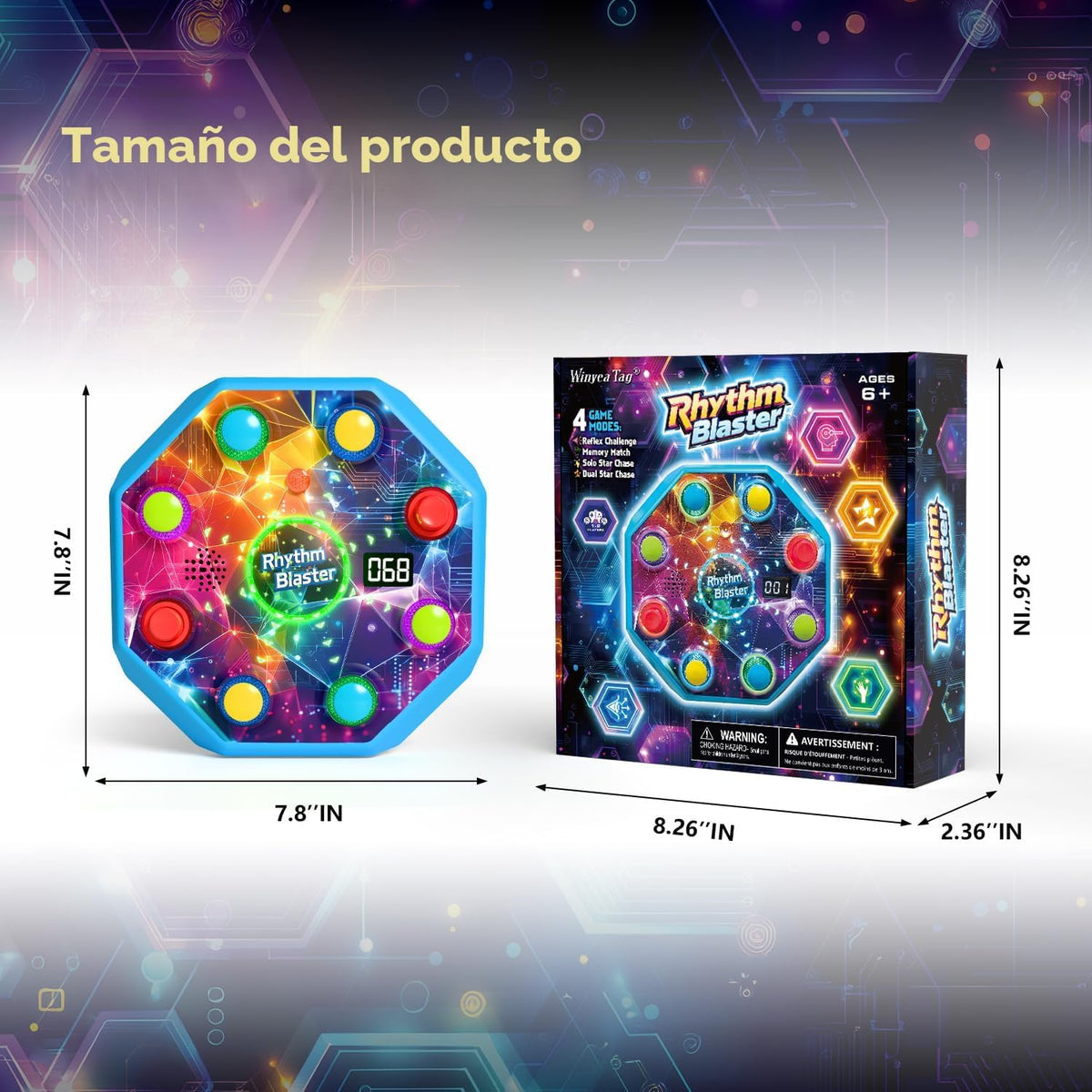 Juego de reflejo electrónico para solo y 2 jugadores | Juguete de m...