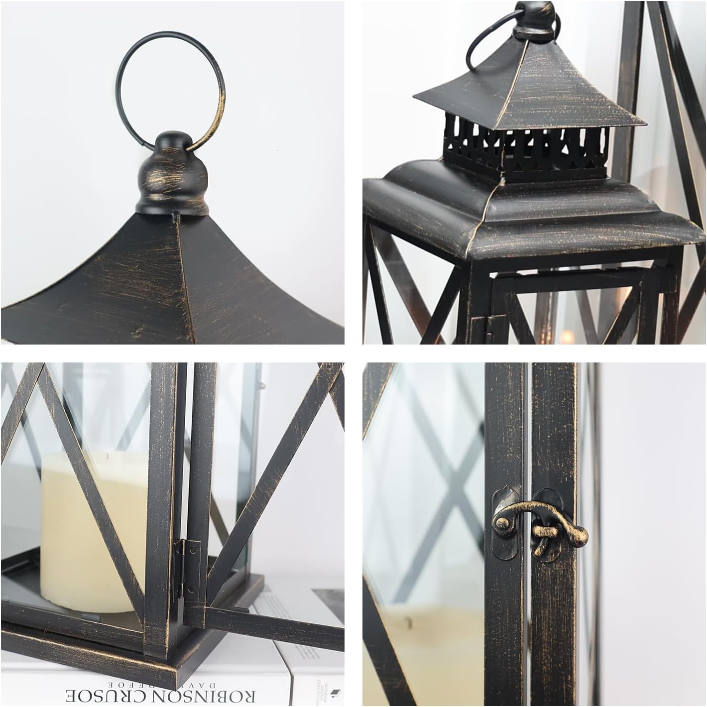 DECORKEY 3 faroles decorativos (20'', 13'' y 9'...