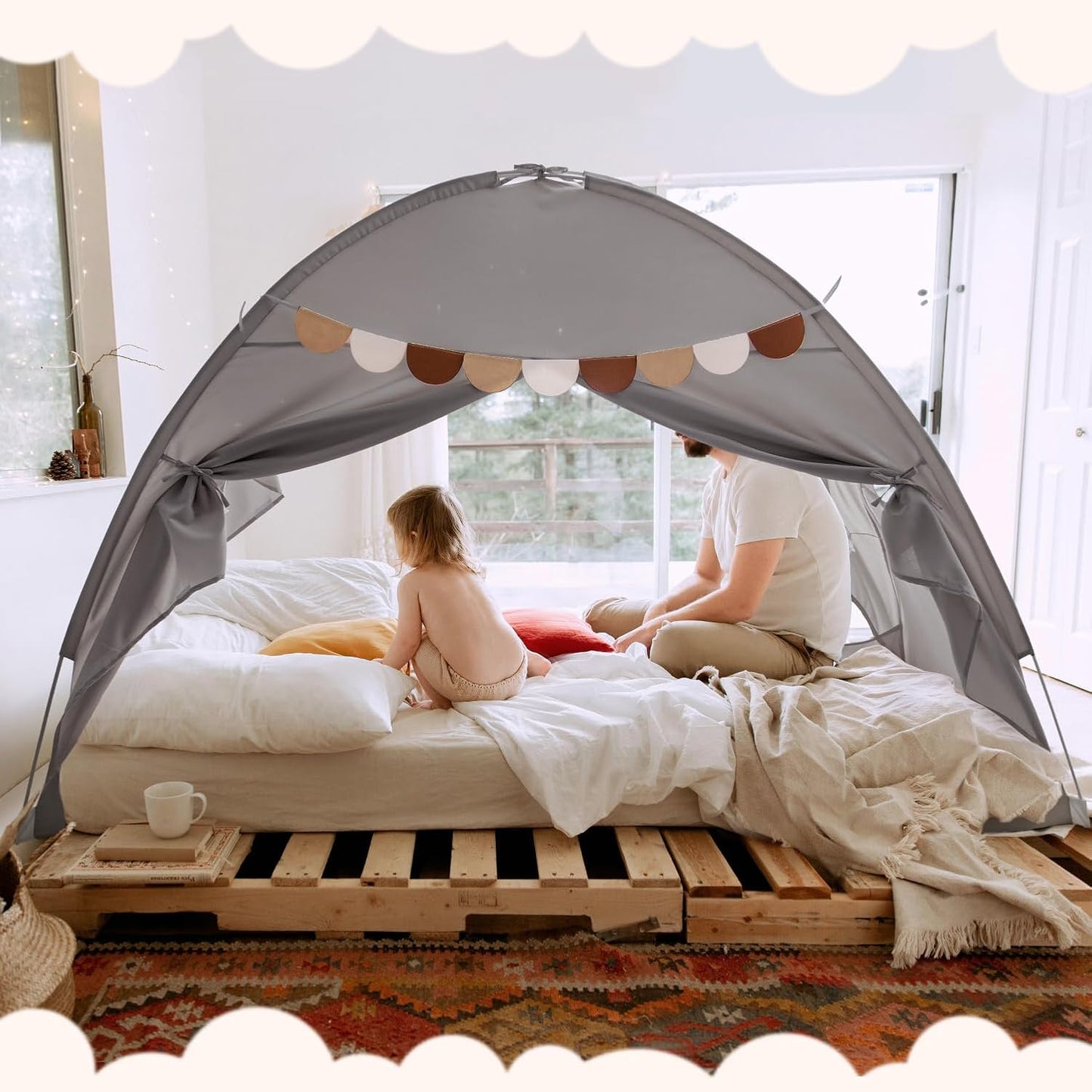 Tienda de campaña de cama Sherilyn con dosel para litera de tamaño...