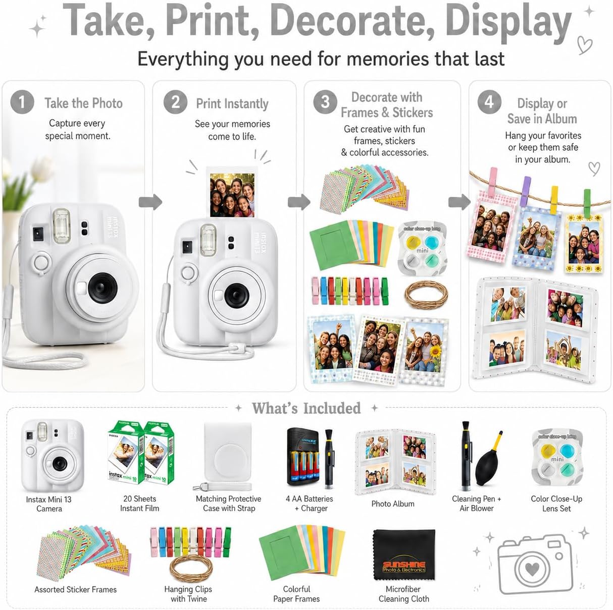 Paquete de cámara de película instantánea FUJIFILM instax Mini 13 (...