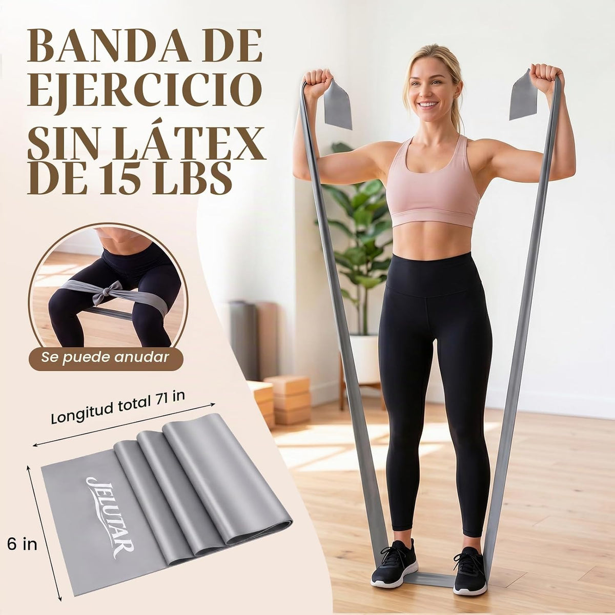 JELUTAR Kit de pilates para mujer, entrenamiento en casa, juego de...