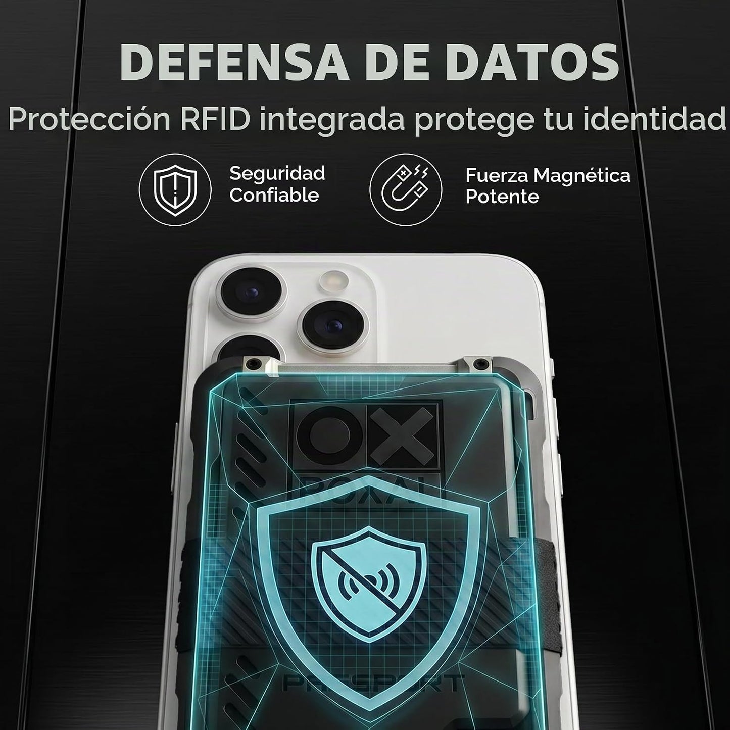 Roxal Cartera para tarjetas compatible con Passport Magsafe, Negro...