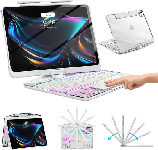 Herize Funda de teclado para iPad Pro de 13 pulgadas M5\/M4 2025\/2...