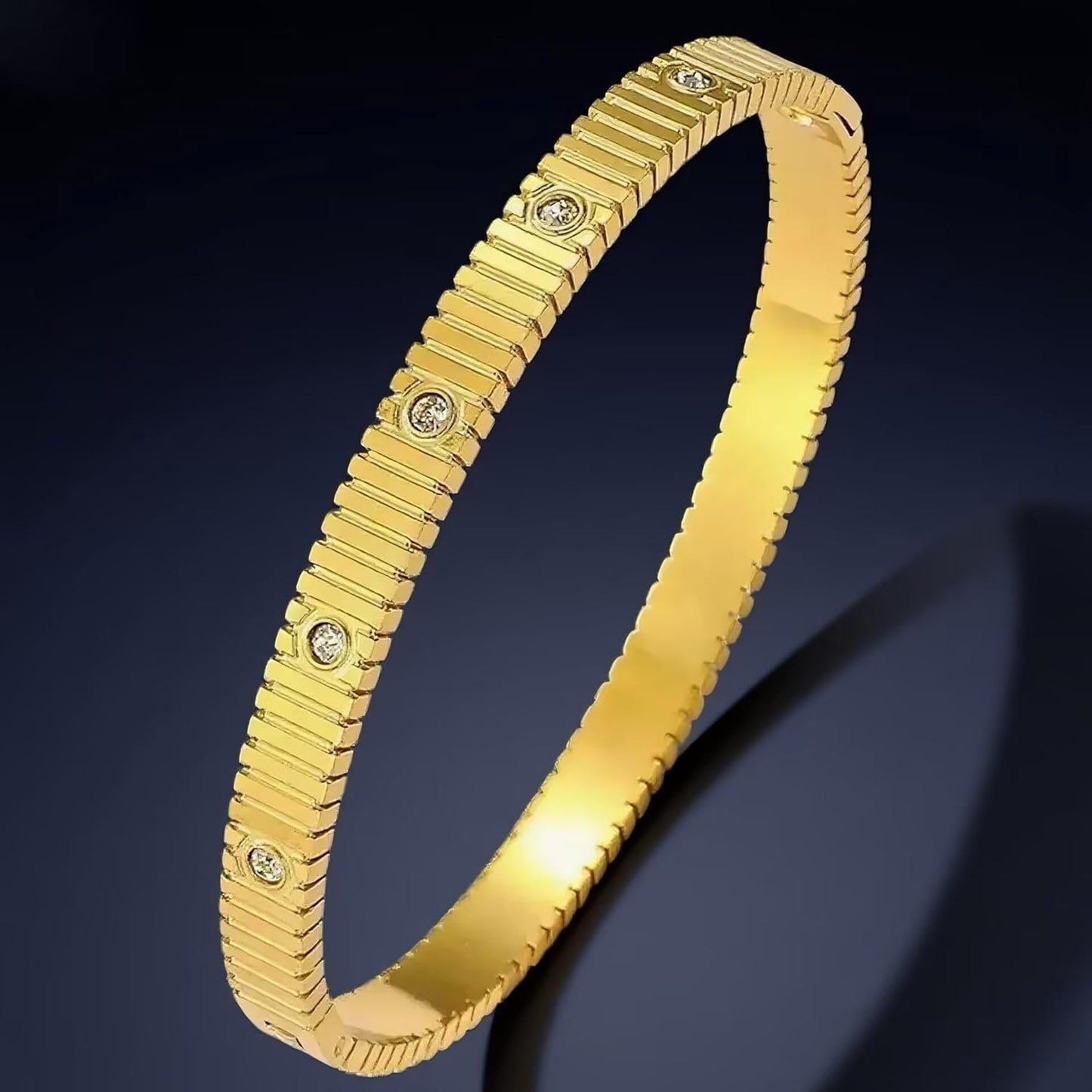 Ntutrxk Pulseras de oro para mujer - 4 piezas\/3 piezas, juego de p...