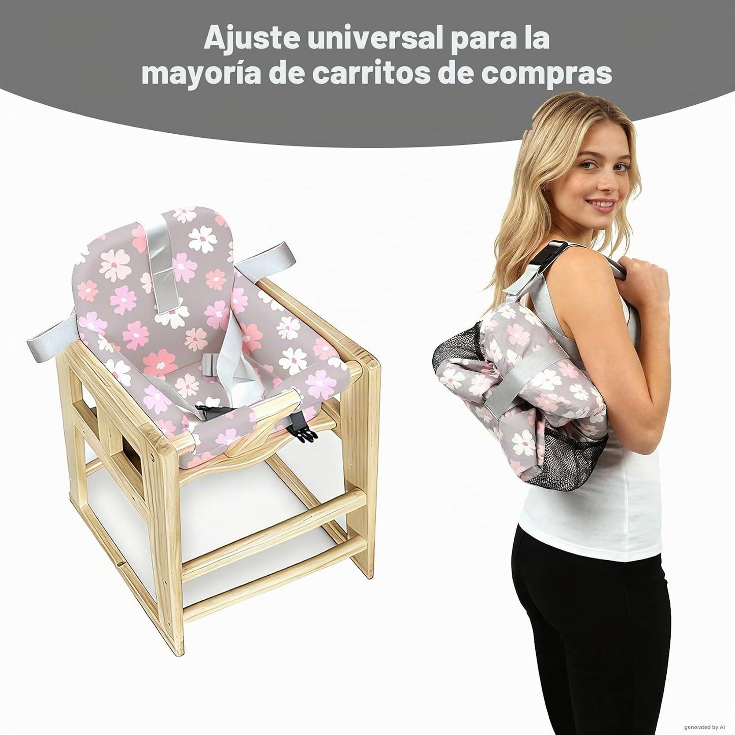Funda acolchada para carrito de compras para bebés y niños pequeños...
